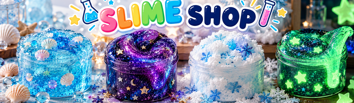 Colorful Slime Shop Winter Banner